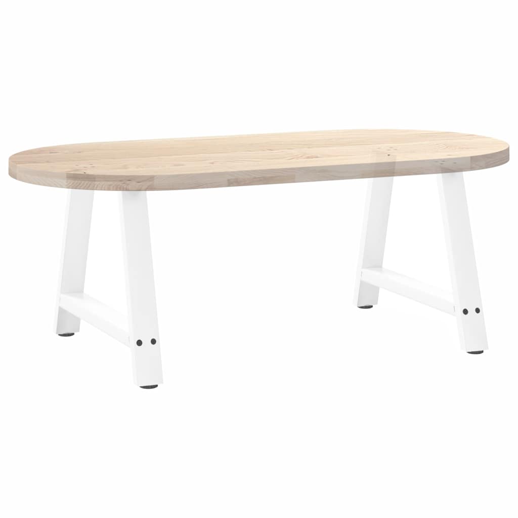 Vidaxl Nogi Do Stolika Kawowego, 2 Szt., Biale, 60X(42-43) Cm, Stal
