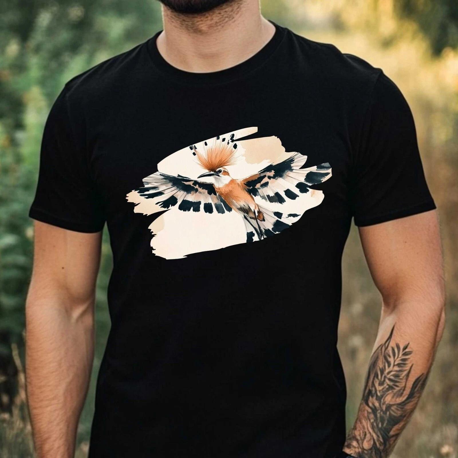 T-Shirt Herren Aquarell Vogel Motiv Baumwolle Größe XS bis 5XL XL