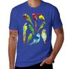 Parrots T-Shirt blacks plain men clothing