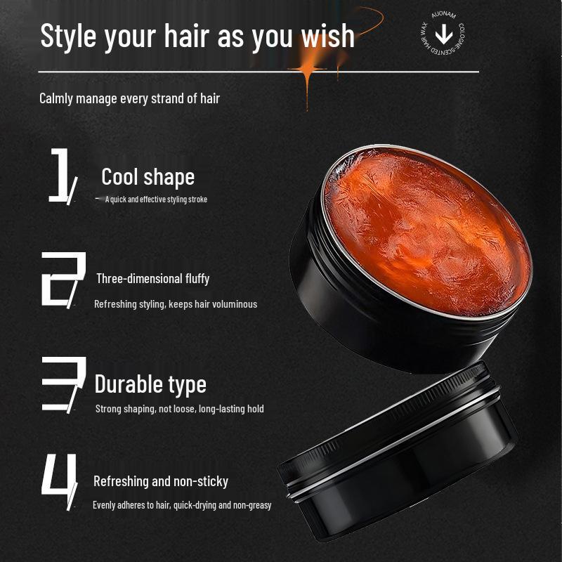 Australian Sandalwood Matte Hair Wax: Long-lasting Hold, Volumizing, Sculpting, Non-Greasy, Easy Wash, Matte Shine, Moisturizing Scent.