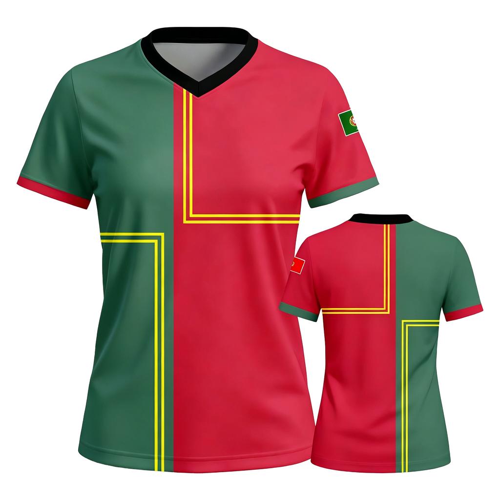 Custom Women Soccer Jersey Short Sleeve Breathable Athletic Top Personalized Team Name Number Sports Shirt for Match Training