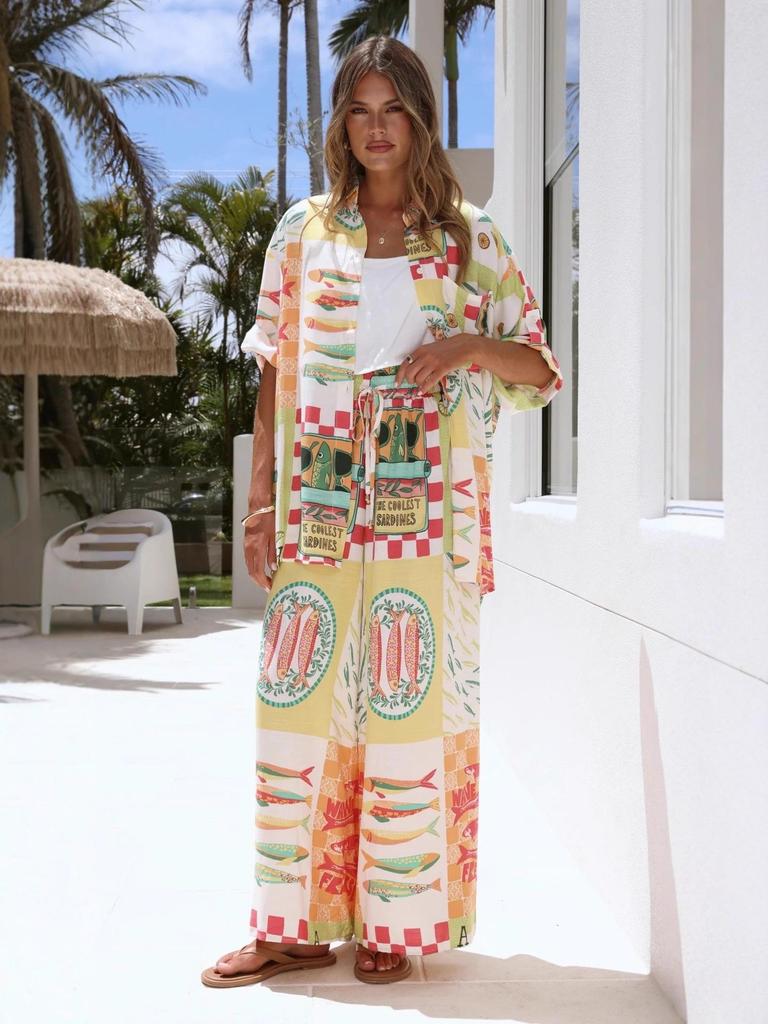 2025 Fashion Linen Short Sleeve Casual Drawstring Set for Vacation