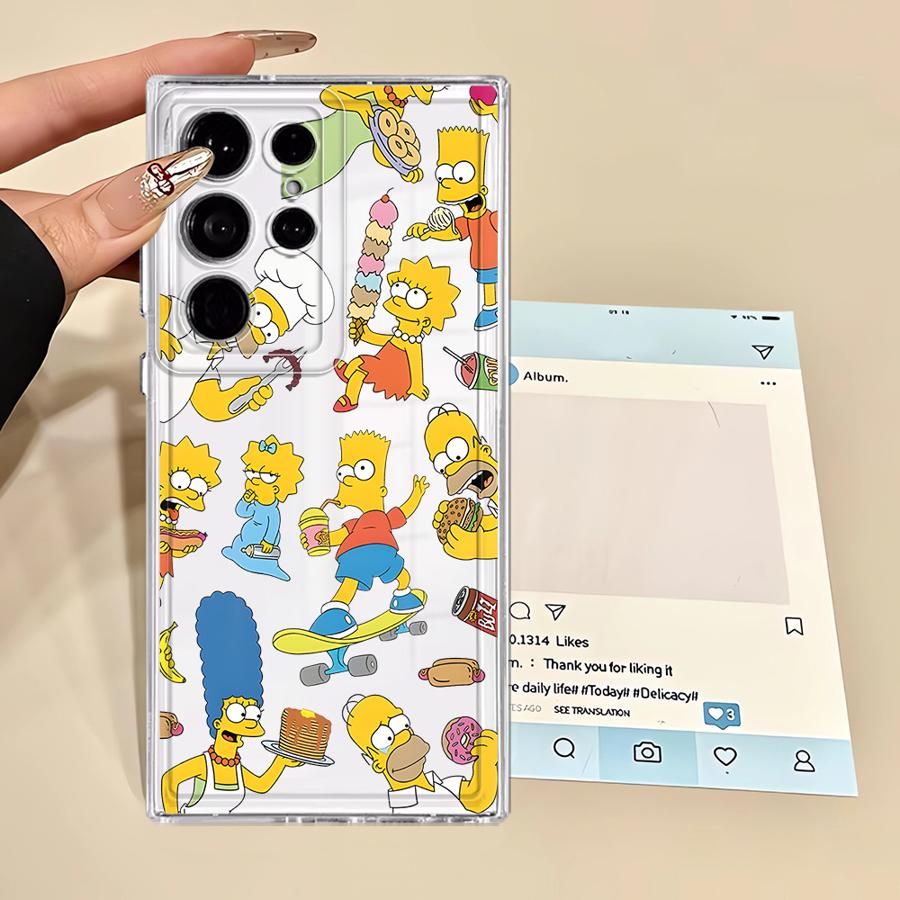 The S-simpsons Case for Samsung Galaxy S24 Note 20 Ultra 10 S22 FE S23 Ultra S25 Edge S26 S20 Plus S21 Phone Cover