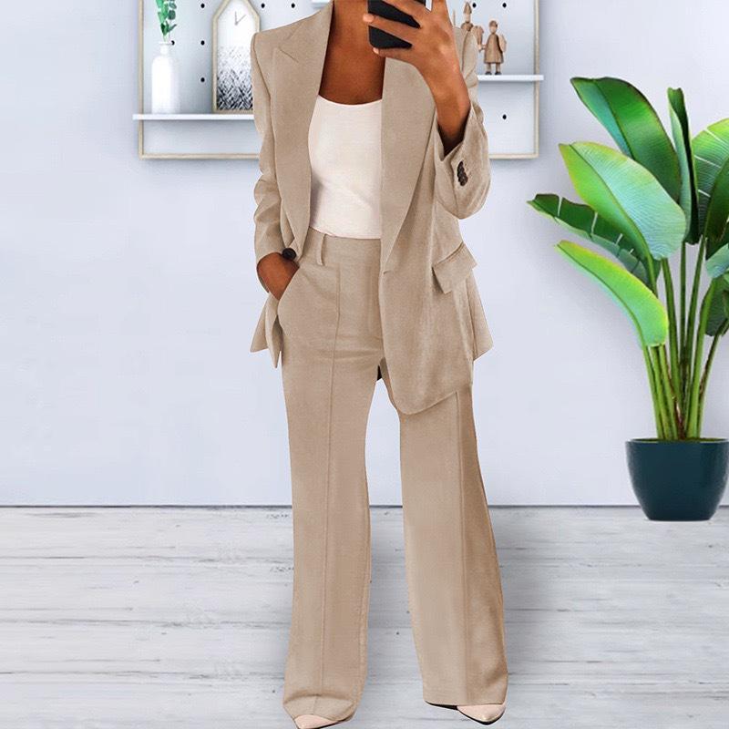 Cardigan aderente a tinta unita moda europea e americana 2024 Set completo da donna