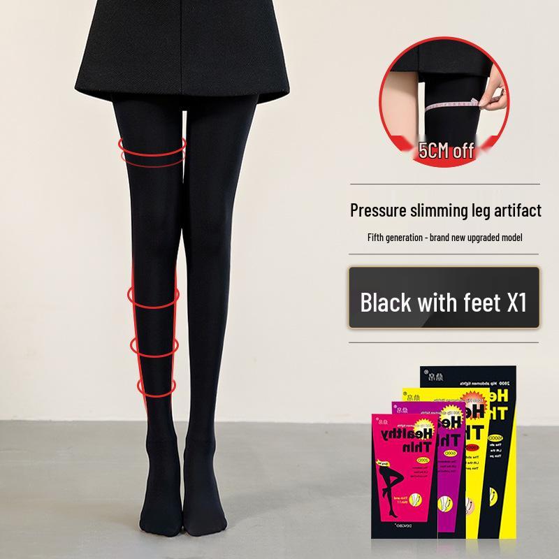 Leggings Snellenti a Pressione Neri da Donna - Nuovi Collant Primavera/Autunno/Inverno 2024.