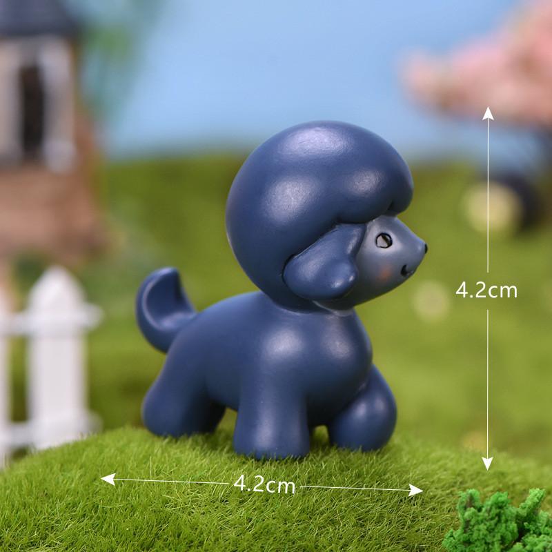 Cute Resin Bichon Frise Dog Statue Ideal For Succulent Planter Decorations And Crafts