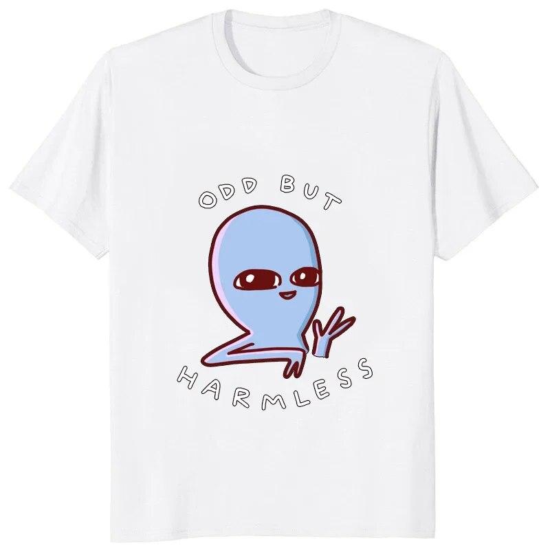 

Футболка «Странная, но безобидная с юмором», футболка унисекс с принтом «Странная планета», модная уличная женская одежда, хипстерские футболки 3XL