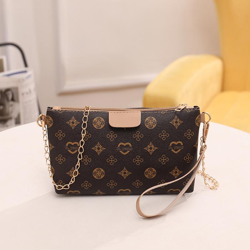 Women's Bag New Circle Printed Messenger Chain Small Square Bag Casual Change Bag Small Shoulder Bag
