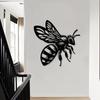 1pc Bold Bee Metal Wall Art Iron Statue Mural for New Year Easter, Weather Resistant for Patio Wall Garden Fence, Charming Outdoor Bee Decor