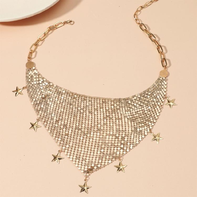 Bling Necklace Scarf Necklace Sequin Neckties Elegant Female Jewelry Ornament