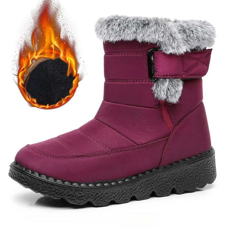 Large Size Winter Snow Boots for Men and Women with The Same Style Plus Velvet Thick Cotton Boots To Increase Thick-soled Cotton Shoes