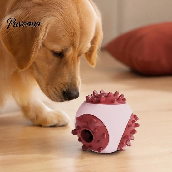 Boredom Relief Dog Toys Treat Dispenser Ball, Interactive Chew Toy, Food Colorful Pet Enrichment Dispensing Puzzle Feeder, Teeth Cleaning Toy