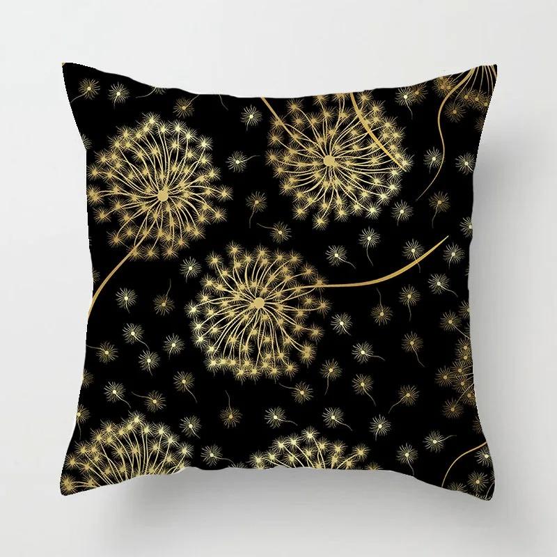 Flax Dandelion Maple Leaf Pattern Series Cushion Cover Sofa Pillow Cover Living Room Decor Nordic Cushion Cover Home Decor