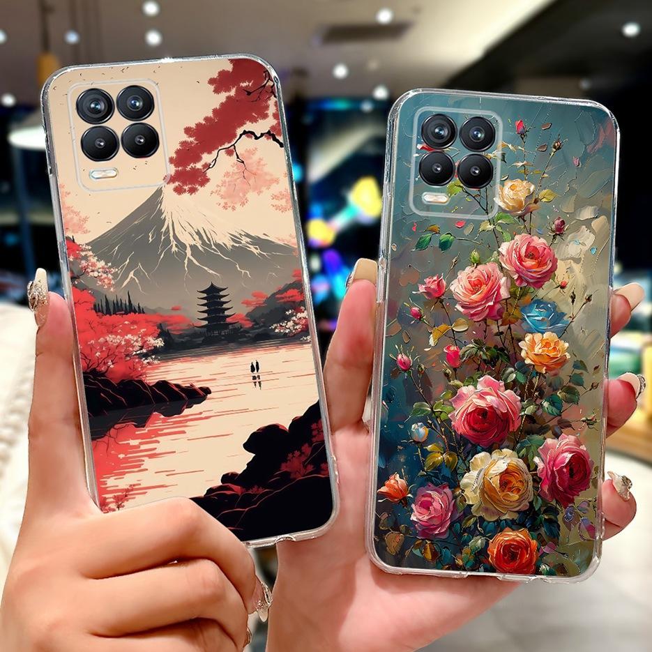 For Realme 8 4G Case Realme8 Pro RMX3081 Popular Fashion Painted Cover Soft Slim Phone Case For Realme 8 Pro Realme8 8i 4G Shell