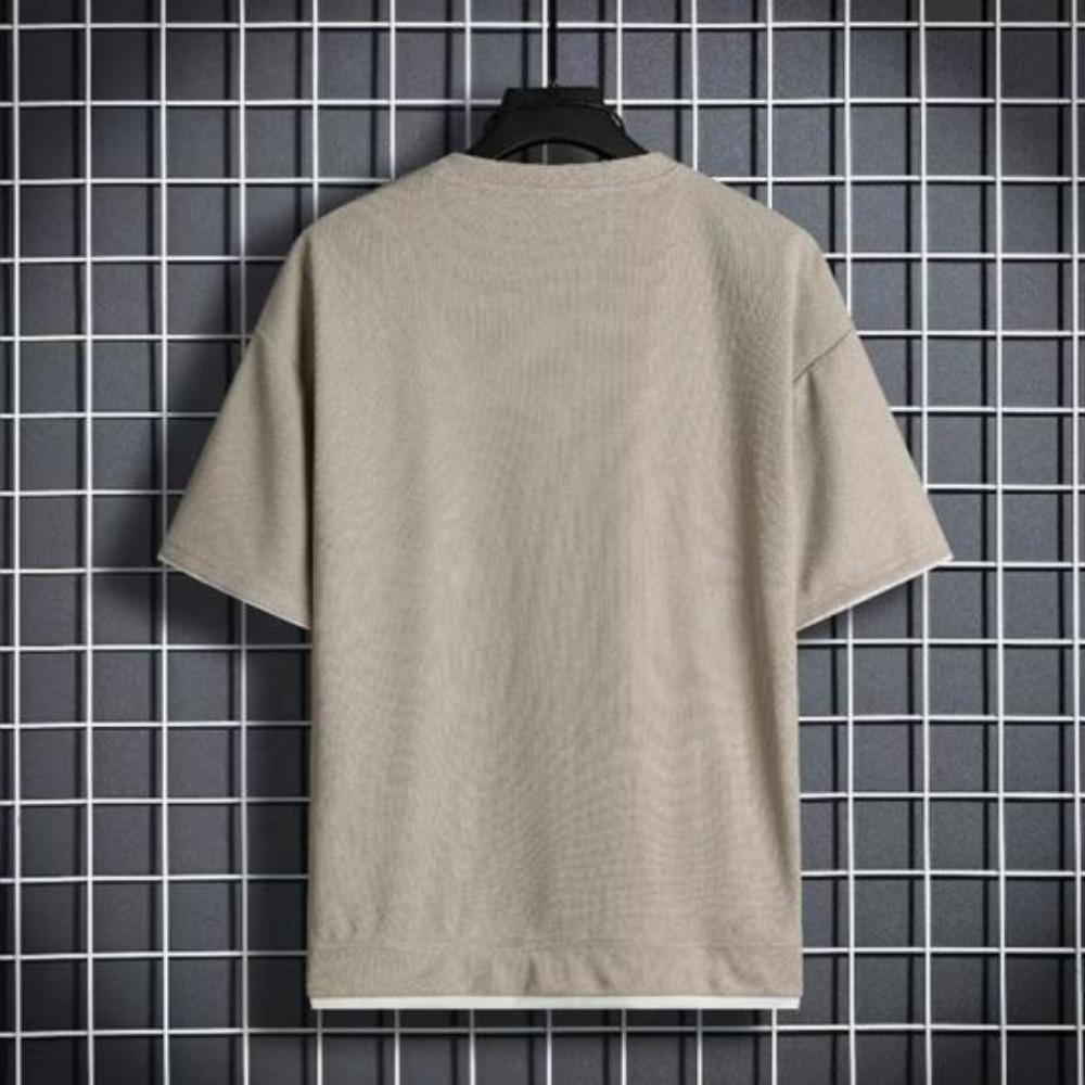 Hip Hop T-Shirt Stilvolles, einfarbiges, weiches Herren-Sommer-T-Shirt Lässiges Herren-Pendel-Top Sommer-T-Shirt Männerkleidung