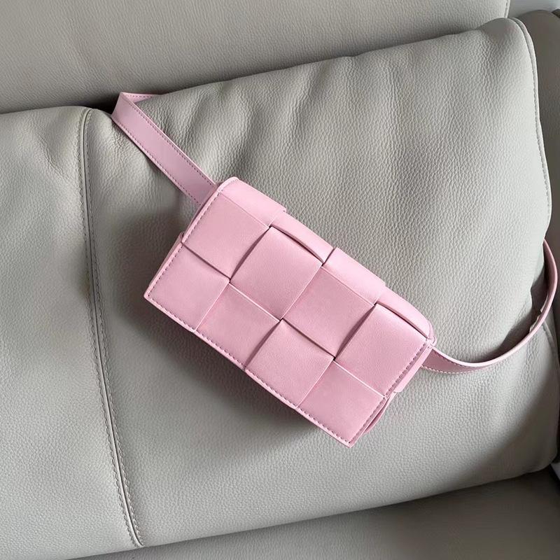 Leather woven clutch bag women's breast bag waist bag chain small bag mini crossbody spring new urban simplicity