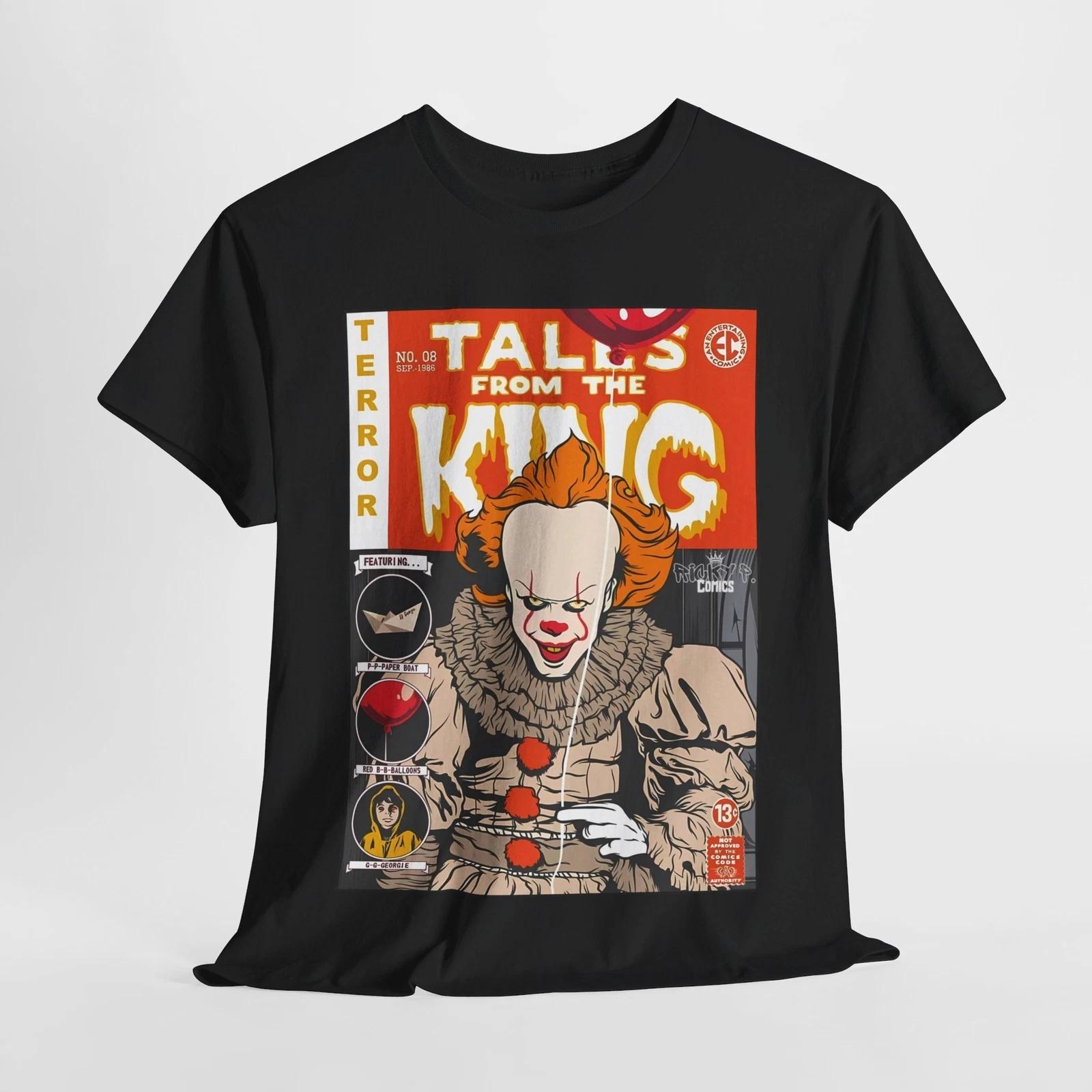 It Movie Tales From Stephen King Horror Comic 100% Cotton T-shirt Mens Tees Top Unisex Heavy Cotton Tee S