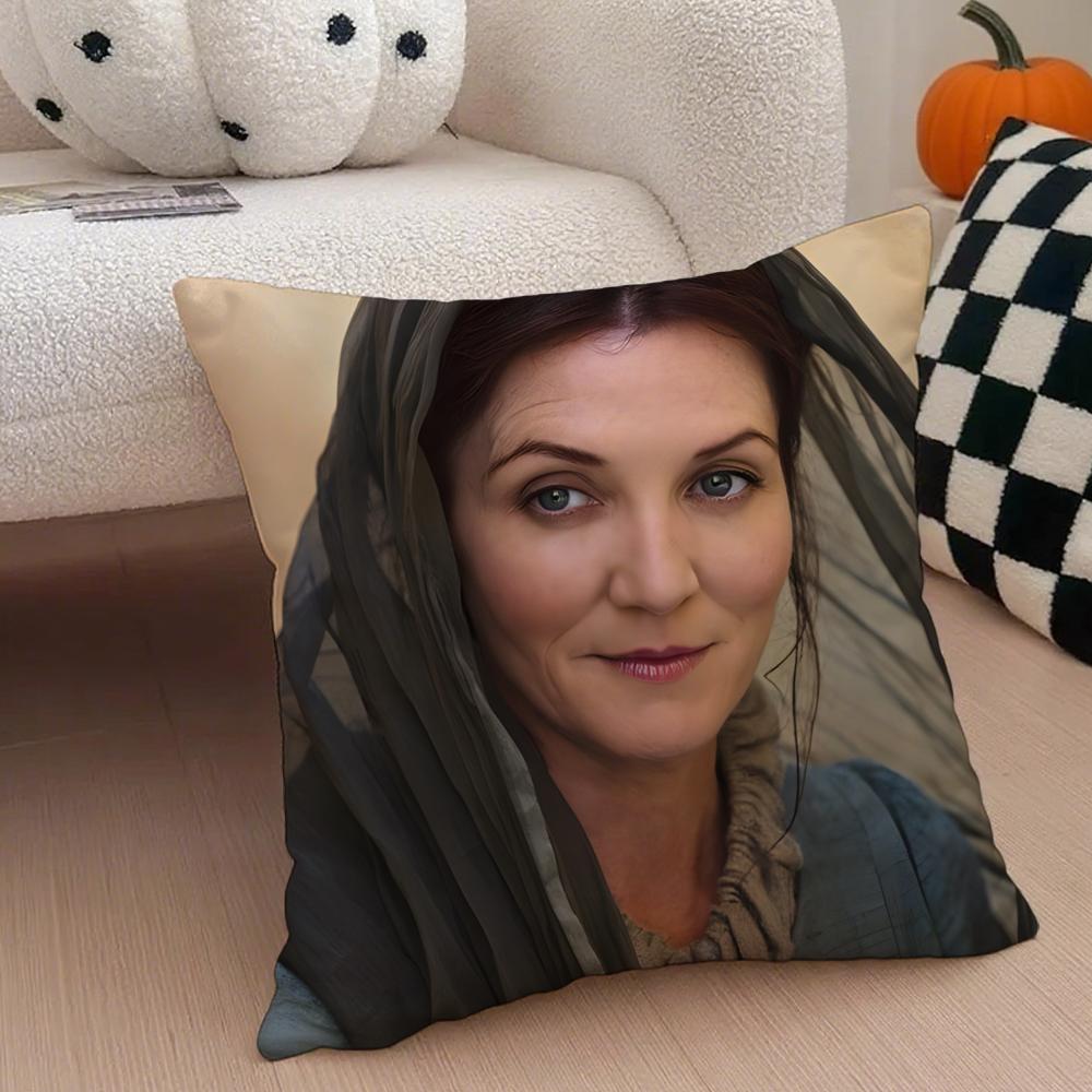 CCatelyn StarkElegant Velvet Cushion Cover Throw Pillow Cover Hidden Button Durable Polyester Chair Cushion
