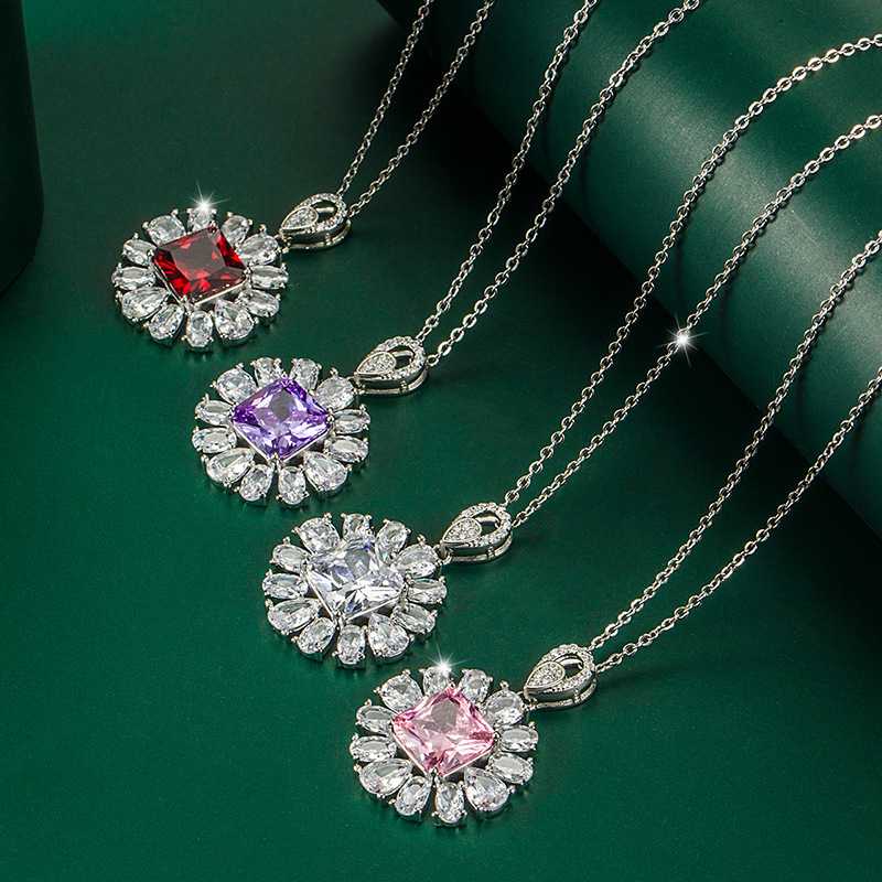 Sace Gems Κλασικό πολυτελές γυναικείο κρεμαστό κολιέ ζιργκόν Κοσμήματα Δώρο πάρτι υπόσχεσης γάμου