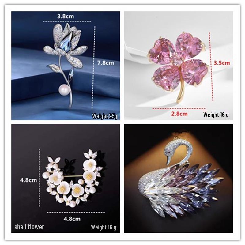 Exquisite Butterfly Rhinestone Brooch - Versatile 3D Floral Alloy Accessory for Women