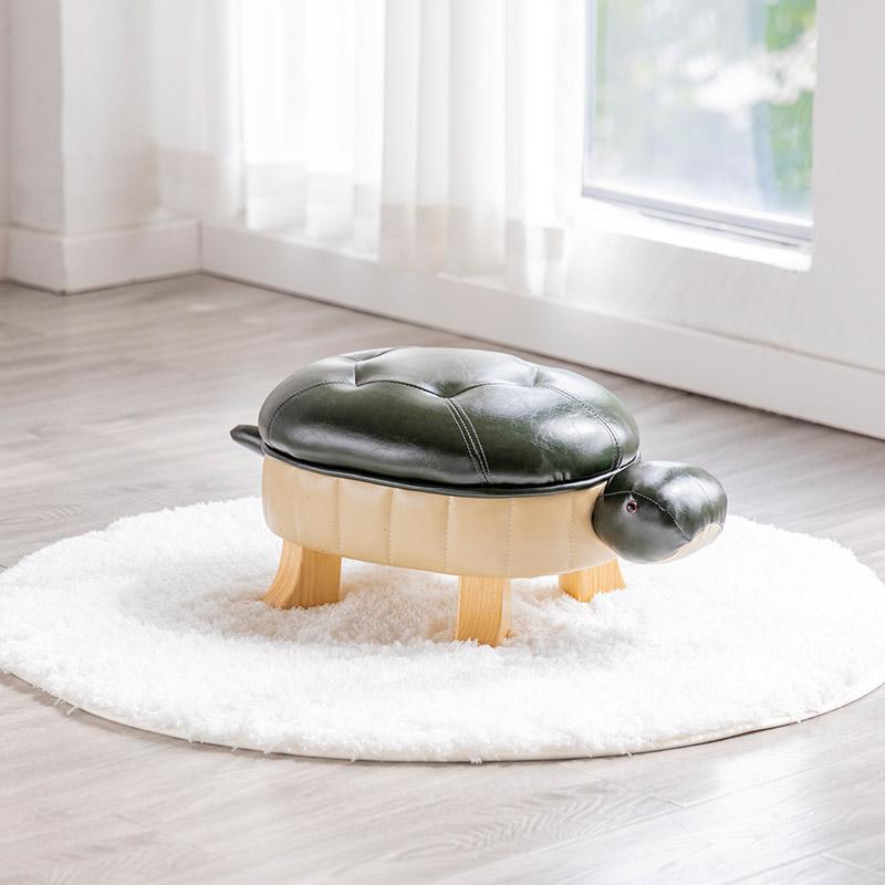 Creative Turtle Stool Entrance Hall Solid Wood Foot Stool Children s Room Decoration Ottomans Cartoon Decoration Ottomans 37647₽