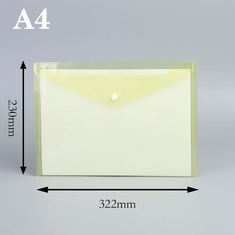 Custom Transparent File Bags with Cartoon Design and Snap Button Closure - A4 & A5 Sizes