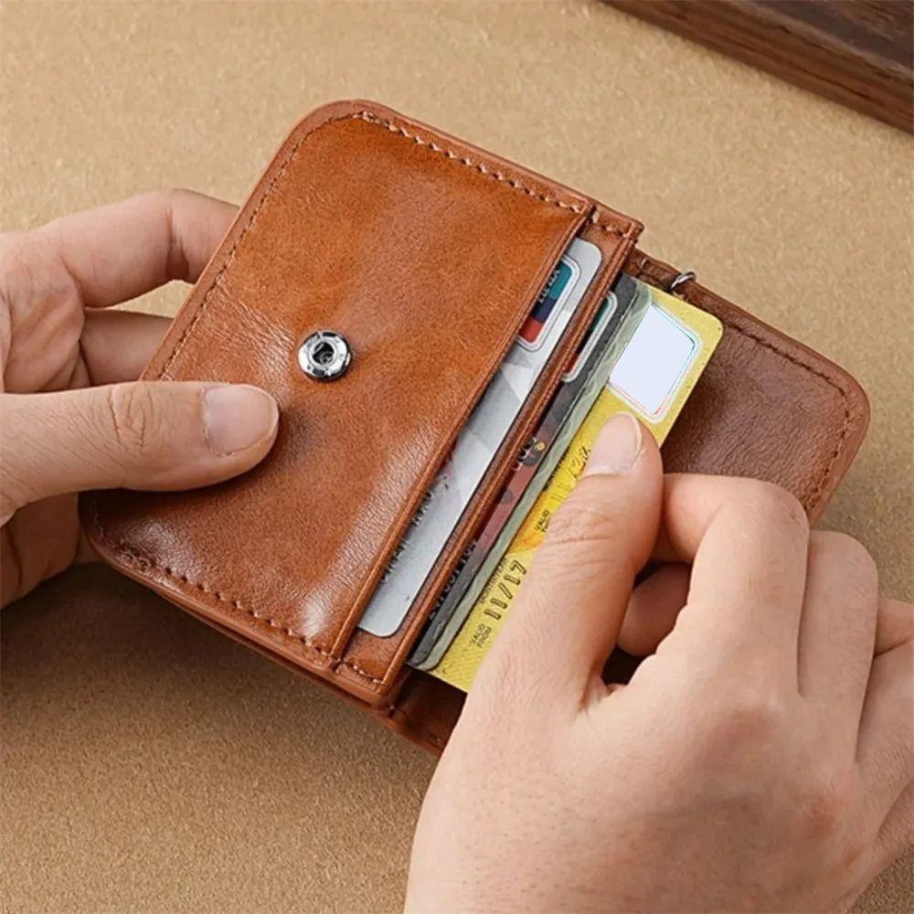 PU Leather Card Holder Heart Shaped Small Wallet Cute Car Key Chain  Women