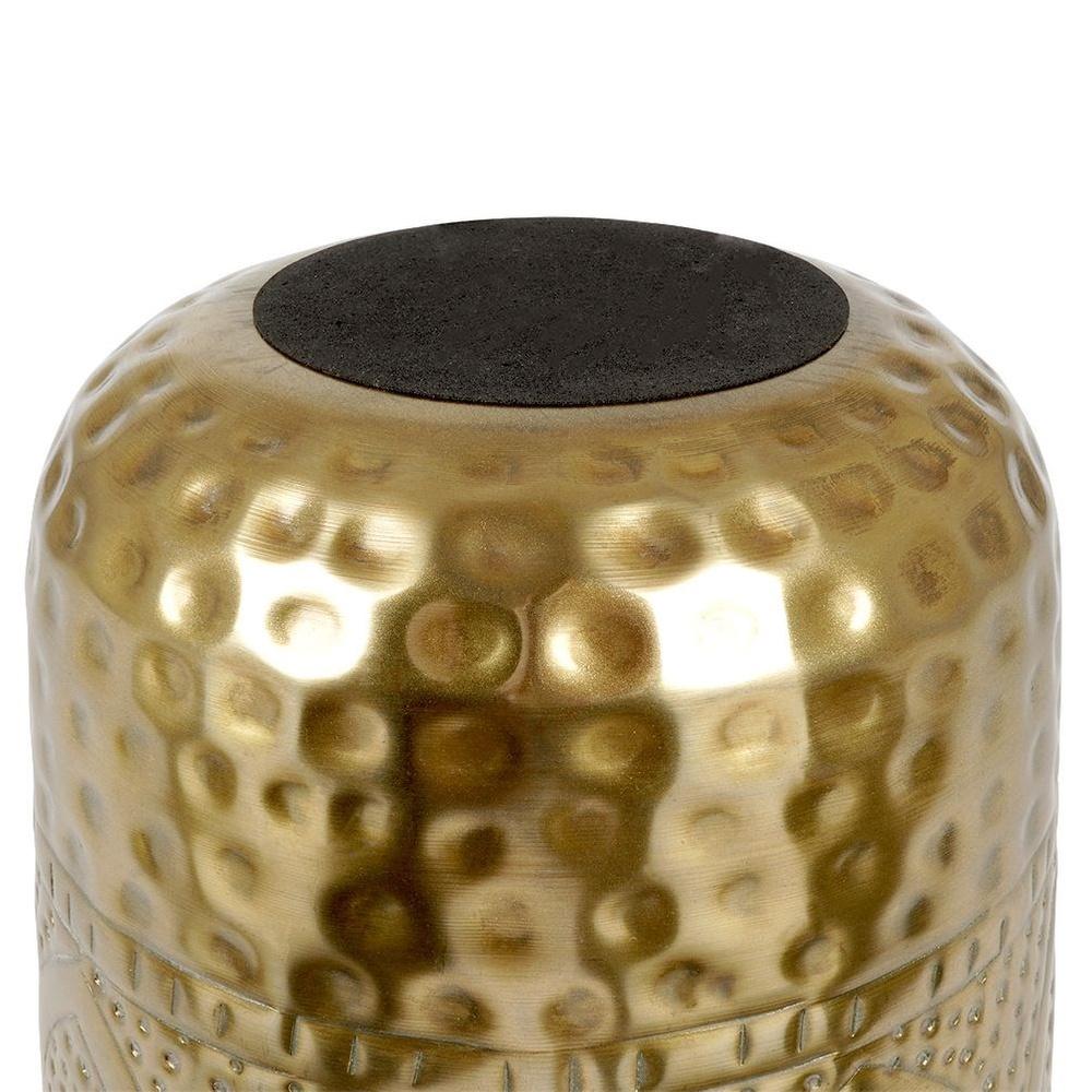 Gold metal flowerpot cover 19x18 cm