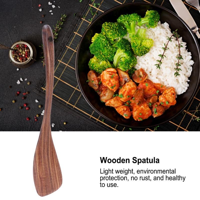 Wooden Spatula Turner NonStick Pan Shovel Long Handle Kitchen Utensils Accessories