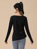Women's Plus Size Long Sleeve Sports Top - Autumn Slimming, Breathable Yoga & Running T-shirt
