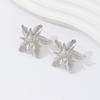 Personalized Design Women's Double Layered Large Flower Earrings Trendy Punk Party Adjustable Ring Fashion Jewelry Gifts