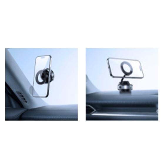 Vacuum Suction Car Phone Holder 360-degree Rotation Foldable Phone Stand Automatic Magnetic Adhesive Mount for Dashboard Desk Glass