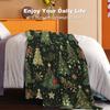 1pc Spanish-Inspired Christmas Flannel Throw Blanke Christmas Trees, Stars & Baubles - Perfect for Bed, Sofa, Office,