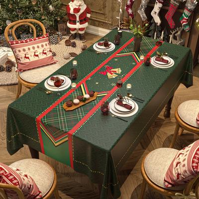Festive Holiday Tablecloth Waterproof Oil Resistant for Christmas Thanksgiving Party Decorations