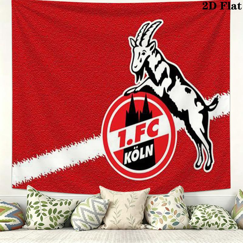 1.FC KoIn Logo Wall Tapestry Aesthetic Wall Hanging Printed Fabric Blanket Decorative Tapestries for Bedroom Living Room Home Decor
