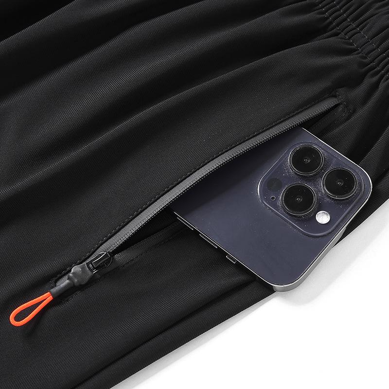 Męskie szorty sportowe Capri z nadrukiem błyskawic, szybkoschnące, z lodowego jedwabiu, rozmiar plus