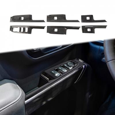 Door Window Control Lift Switch Button Panel For Chevy Silverado 19+ Black Wood