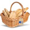 Wicker Tray - CREATIVE HOME - Natural - 55x42 Cm - Plywood Bottom - Capacity 5 Kg