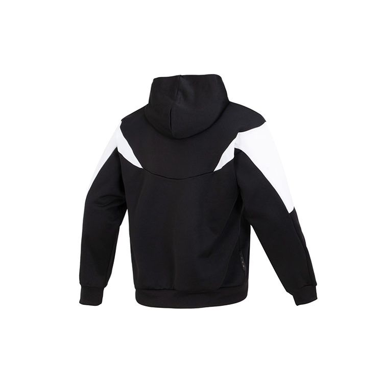 Adidas Color Block Hooded Pullover Sweatshirt Men Tops Black IC0218