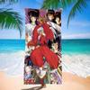 Anime I-Inuyasha Vintage Microfiber Printed Beach Towel Mountain Climbing Yoga Beach Swimming Running Absorbent Soft Towel