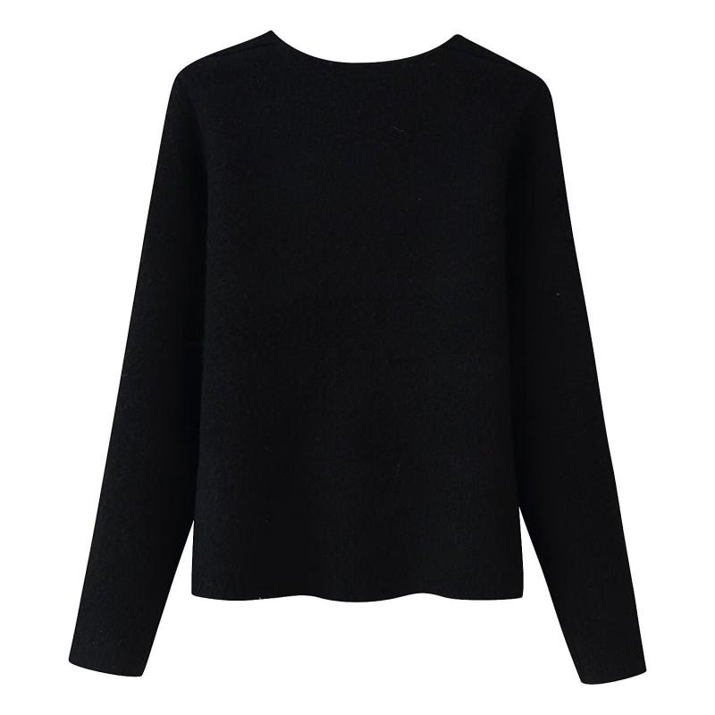 Womens V-Neck Long Sleeve Knit Cardigan Sweater Slim Fit Button Front Casual Office Wear