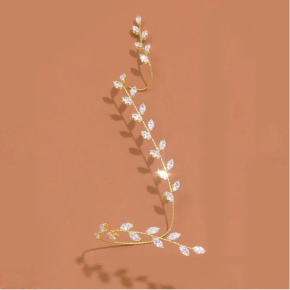 Shiny Leaf Rhinestone Tassel Bracelet , Fashion Alloy Jewelry , Unique Design for Women