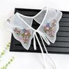 Embroidered Half Shirt Floral Collar Beads Spread Lapel Ancient Art Collar Sweet Shawl Floral Decorative Shawl