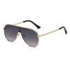 New Metallic Texture Fashionable And Versatile Retro Sunglasses - Uv-protective Sunglasses 2524