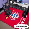 Custom Name Bayern Munich Crest Rug for Living Room, Game Rooms, Office, Bedroom, Floor Mat Playful Design, fan gifts Christmas decor