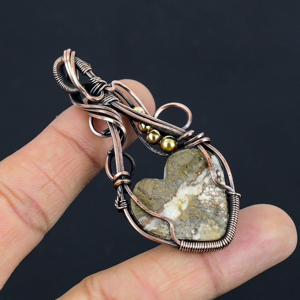 Wild Horse Pendant Gemstone Jewelry, 999 Copper Wire Wrapped Handmade Pendant, Latest Design Jewelry