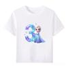 Disney Frozen Elsa Number Print Kids Cotton T-Shirt Girls Boys Breathable Short Sleeve Tee Cartoon Fashion Children's Clothes