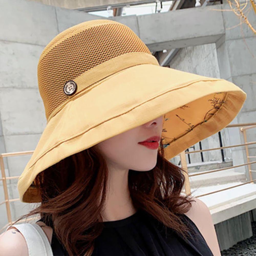 Foldable Bucket Hat UV Protection Sunshade Hat Women Sun Cap