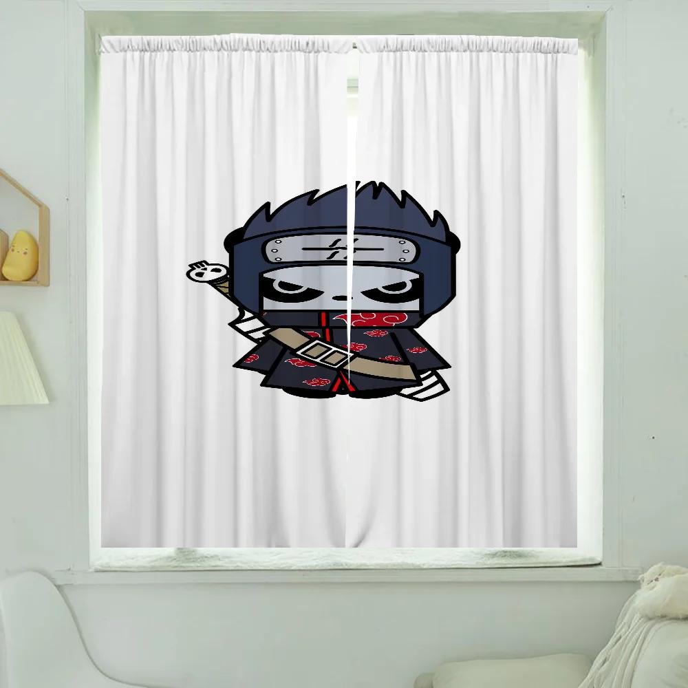 Home Interior Kitchen Curtains for Living Room 2 Pieces Blackout Curtains Door Curtain Naruto Bedroom Decoration Partition Shade