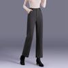 Women's Professional Straight-Leg Wool Blend Trousers